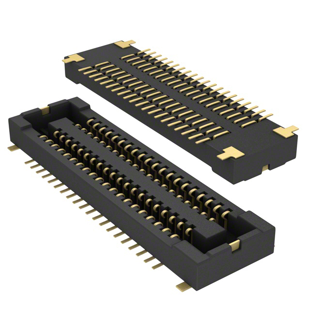 42 Position Connector Socket, Outer Shroud Contacts Surface Mount Gold